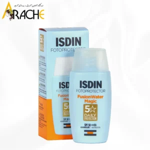 ضد آفتاب بدون رنگ ایزدین SPF50 مدل فیوژن واتر مجیک ‌مناسب انواع پوست 50 میلی لیتر